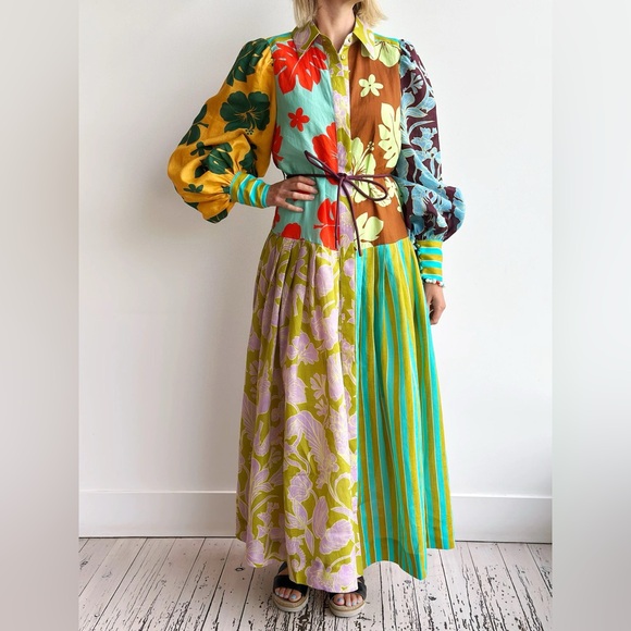 Alemais | Dresses | Alemais Poppy Spliced Shirtdress 69 New Without Tag |  Poshmark